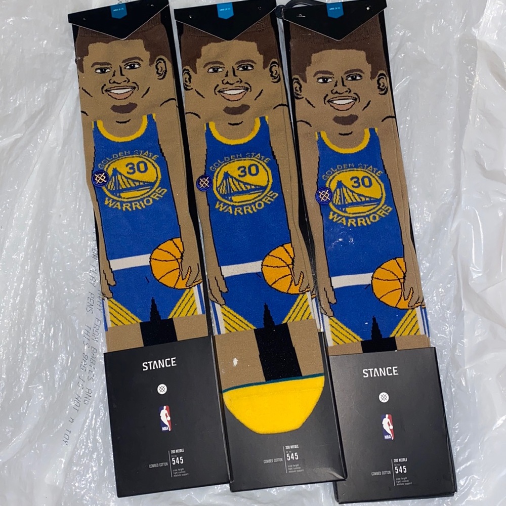 Steph curry cartoon stance sock 3 pack